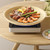 Korean BBQ Grill Pan Non Stick Barbecue Grill Plate Macaron Color Round Grill Plate with Handle for Home Picnic 34cm Yellow