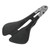 Bike Seat Cushion Shock Absorbing Microfiber Leather Hollow Breathable Wrapped Steel Bow Nylon Bottom Bike Saddle Black Silver