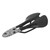 Bike Seat Cushion Shock Absorbing Microfiber Leather Hollow Breathable Wrapped Steel Bow Nylon Bottom Bike Saddle Black Silver