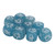 10pcs Finger Guessing Dice Luminous 6 Sided Lightweight Rock Scissors Paper Dice Set for Board Game Blue