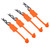 4Pcs 1/10 RC Car Clips Pins Universal Car Shell Bolt Latch Clip Replacement Model Car Shell AccessoryOrange