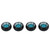 4pcs 16 Pairs RC Tire Aluminum Alloy Improving Stability Glossy for 1/28 RC Drift Tire for K969 for P929 for K989 Blue