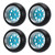 4pcs 16 Pairs RC Tire Aluminum Alloy Improving Stability Glossy for 1/28 RC Drift Tire for K969 for P929 for K989 Blue