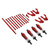 RC Car Modification Parts for MN86 1:12 Full Scale Model Crawler RC Pull Rod Steering Rod Links with Shock Absorber Set Red