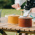 Gas Canister Protective Cover Portable PU Leather Gas Canister Cover for Outdoor Camping Accessories Earthy Yellow