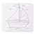 Pre Drawn Canvas Panel for Kids Cute Cartoon Pattern Imagination Development Pre Printed Canvas DIY Coloring Board Sailboat