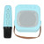 Mini Karaoke Machine Portable Bluetooth Speaker With Wireless Microphone Bass Treble Adjustment Blue