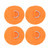 D Ring Patch Round Lightweight D Ring PVC Patch for Inflatable Boat Surfboard Stand Up Paddleboard 4pcs Orange