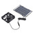 Solar Panel Fan Mini Portable Polysilicon Pet Exhaust Fan with Solar Panel for Camping Pet House 6W 12V
