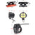 Bicycle Headlight and Tail Light Set 24-48V Ebike Turn Signals Front and Back Light Electric Bike Light Horn Kits with Switch for Riding