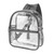 PVC Transparent Backpack Portable PVC Zipper Design High Capacity Clear Backpack for School Grey