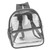 PVC Transparent Backpack Portable PVC Zipper Design High Capacity Clear Backpack for School Grey