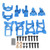 RC Car Upgrade Kit Portable RC Car Aluminum Alloy Upgrade Parts Kit for Traxxas 4 Tec C8 1/10 Flat Sports Car Blue