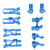 RC Car Upgrade Kit Portable RC Car Aluminum Alloy Upgrade Parts Kit for Traxxas 4 Tec C8 1/10 Flat Sports Car Blue