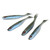 4PCS AR48 75mm/3.2g T Tail Soft PVC Bait Double Colors Jigging Wobblers Aritificial LureGolden Green Black