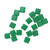 20pcs Dice Round Corner Blank Plastic 16mm Teaching Toys Dice for Board Games Party Green