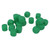 20pcs Dice Round Corner Blank Plastic 16mm Teaching Toys Dice for Board Games Party Green
