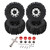 RC Vehicle Wheels and Tires Set Black with Plastic Hub for Monster Truck 1/8 1/10 Short Course Truck