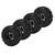 RC Vehicle Wheels and Tires Set Black with Plastic Hub for Monster Truck 1/8 1/10 Short Course Truck