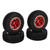 4PCS 55mm Front Rear Rubber Tires with 5 Spoke Metal Wheel Rim for Axial SCX24 1/24 RC CarRed