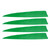 20pcs Feather Fletching High Speed Stable Flight Archery Arrows for Outdoor Arrows 4 Inch Green