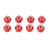 8pcs Aluminum Alloy Lock Nut Nylon Lining M2 Hex Locking Nut for Axial Scx24 1/24 RC Models Red