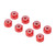 8pcs Aluminum Alloy Lock Nut Nylon Lining M2 Hex Locking Nut for Axial Scx24 1/24 RC Models Red