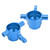2pcs RC Front Steering Cup Professional Universal Aluminum Alloy Steering Cup for 1/10 RC Cars Dark Blue