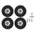 RC Car Rubber Tires Metal Tyre Wheel Full Series Universal with Small Cross Wrench and M2 Anti Skid Nut Set for Axial 1/24 SCX24 Titanium
