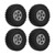RC Car Rubber Tires Metal Tyre Wheel Full Series Universal with Small Cross Wrench and M2 Anti Skid Nut Set for Axial 1/24 SCX24 Titanium