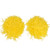1 Pair Cheerleader Aerobics Pom Poms Pompoms for Dance Party School Sports Competition (Yellow)