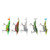 5Pcs Soft Shrimp Lures Fishing Baits Simulation Stretchable Soft Shrimp Lure Baits Rubber Fishing Lures with Carbon Steel Hooks