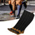 2Pair Sport Compression Stockings Ankle Protection Copper Fiber Calf Thining Sleeves(Copper Fibre Knee High Stockings Black s M)