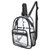 Clear Backpack Waterproof Heavy Duty Fashionable Eco Friendly PVC Transparent See Through Backpack for Student Black