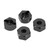 4Pcs 12mm Hex Wheel Hubs Nuts Aluminum Alloy High Accuracy RC Wheel Hex Hubs Drive Adapter for 1/10 RC Car Black
