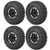 4pcs 1.9in RC Wheels Tire Skin with Alloy Wheel Hubs for Axial SCX10 D90 1/10 RC CrawlerBlack