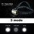 Waterproof Head Lamp Light Flashlight Headlight for Outdoor Cycling Camping Fishing(Black)