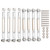 8Pcs Upgrade Metal Pull Rod Steering Pull Rod for WPL/MN/Feiyu 1/16 RC Car Spare PartsSilver