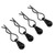 4Pcs RC Body Clip Pin Stainless Steel R Shape RC Car Body Clip with Aluminum Alloy Handle for 1/8 1/10 RC Cars Black