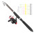 Telescopic Fishing Rod and Reel Combo Kit with Lure Outdoor Fishing Accessory with Carry on Bag