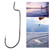 100PCS Carbon Fiber Lure Jig Crank Hooks with Barbs Set Fishing Accessory Kit (2/0#)