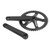 Aluminum Alloy 144 BCD 48T Single Speed Crankset Bike Crank Arm Bicycle Crank Arm Set Black