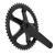 Aluminum Alloy 144 BCD 48T Single Speed Crankset Bike Crank Arm Bicycle Crank Arm Set Black