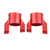 Aluminum Alloy C Hub Carrier Knuckle Arm Set for AXIAL AX90056 Jeep Wrangler (Red)
