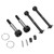 39mm/1.54in Black Silver Rear CVD Drive Shaft Set Universal Iron Drive Shaft RC Car Accessories for Tamiya 1/10 XV01 TC01