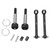 39mm/1.54in Black Silver Rear CVD Drive Shaft Set Universal Iron Drive Shaft RC Car Accessories for Tamiya 1/10 XV01 TC01