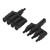 1 Pair T H Branch 4 to 1 Solar Connectors Male Female Photovoltaic Solar Panel Parallel Connectors 1000V DC