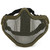 Metal Mesh Face Guard Tactics Half Cover Protective Safety Film Pure Color Anti Riot CS(Green )