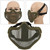 Metal Mesh Face Guard Tactics Half Cover Protective Safety Film Pure Color Anti Riot CS(Green )