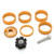 Bike Headset Front Fork Top Cap and Star Nut with Aluminum Screw Set for Fixed Cog 5410T SetGold